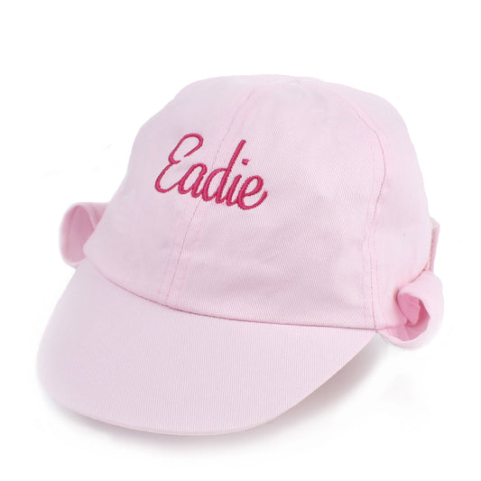 personalised baby sun hat baseball style