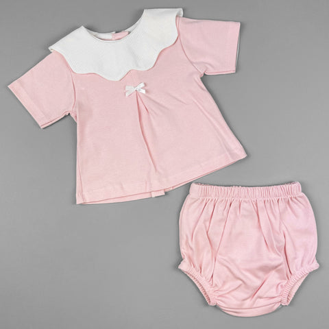 baby girls pink cotton outfit