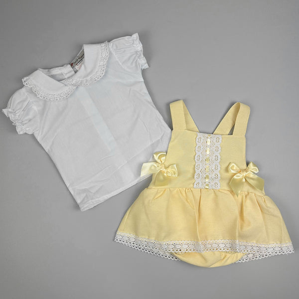 Baby Girls Jam Pants Dress and Top - Lemon