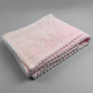 pink waffle baby girls blanket