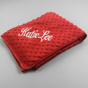 red unisex baby blanket