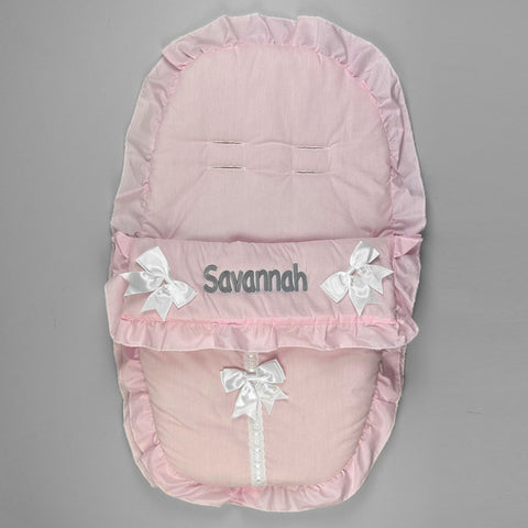 baby girls pink carseat personalised 