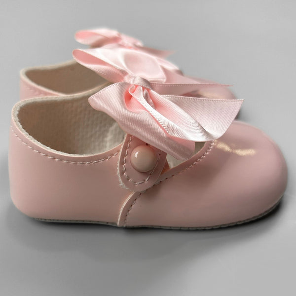 pink bow baby girls shoes