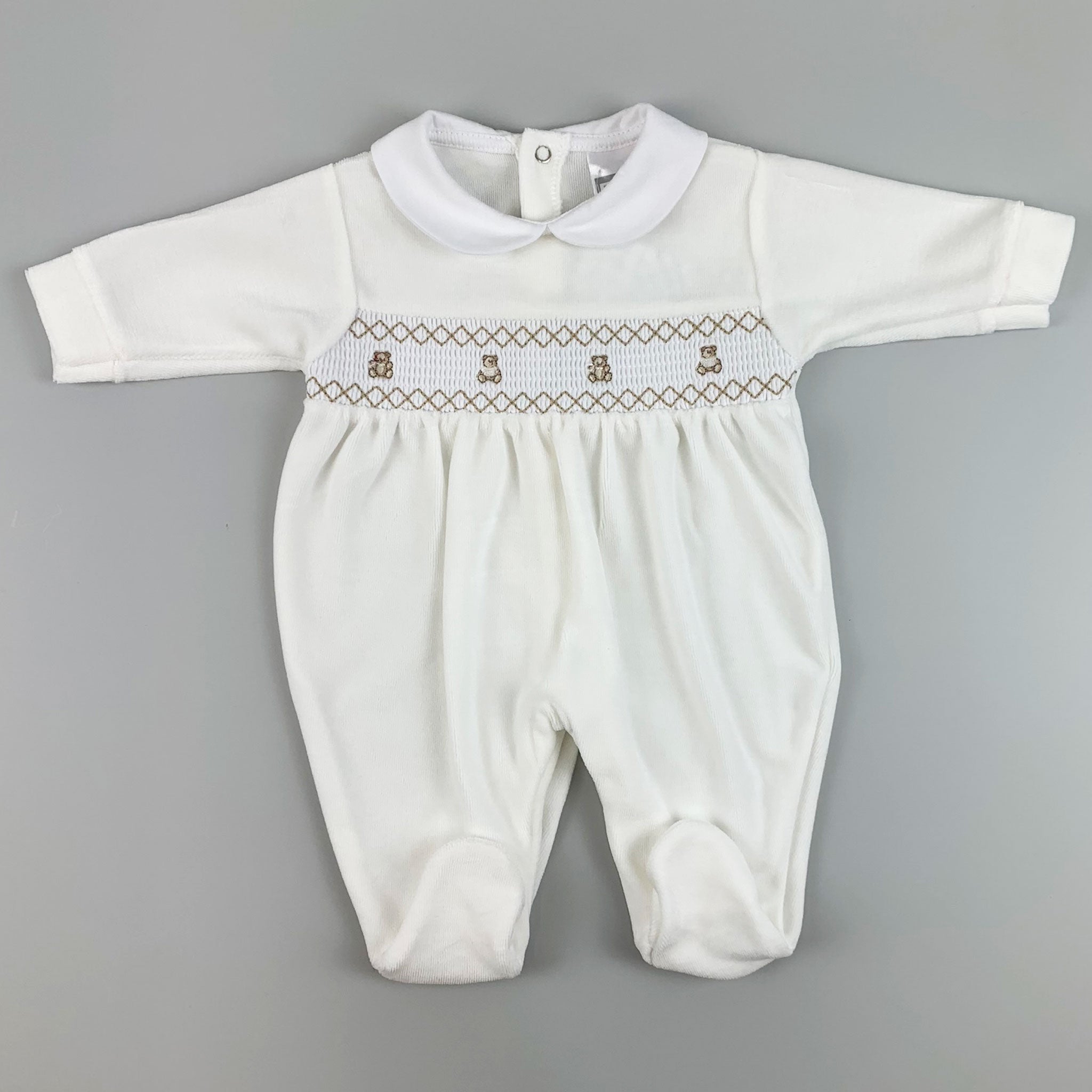 white smoking babys sleepsuit