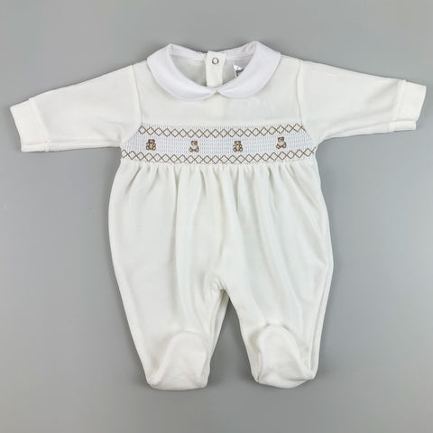 white smoking babys sleepsuit