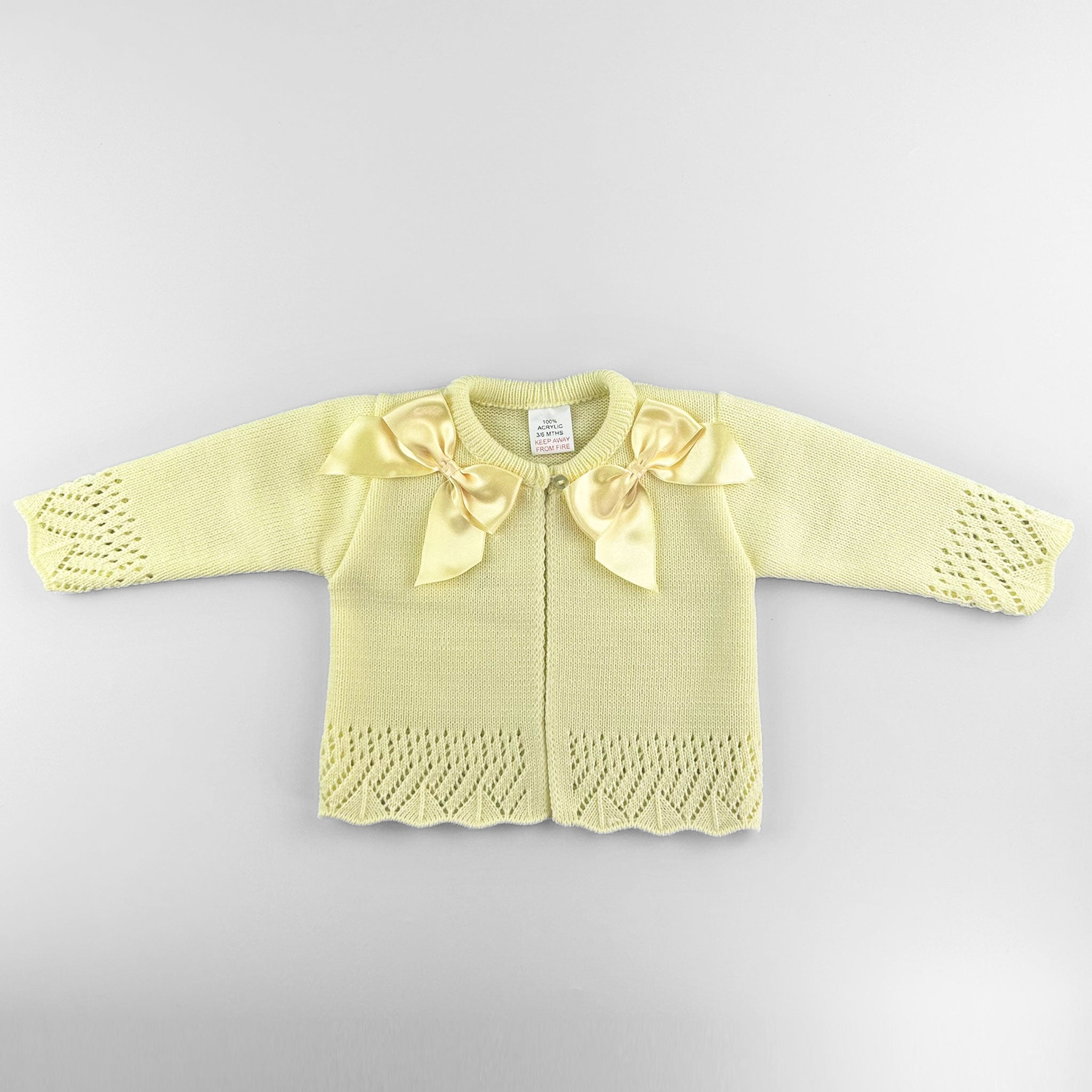 baby girls easter yellow cardigan