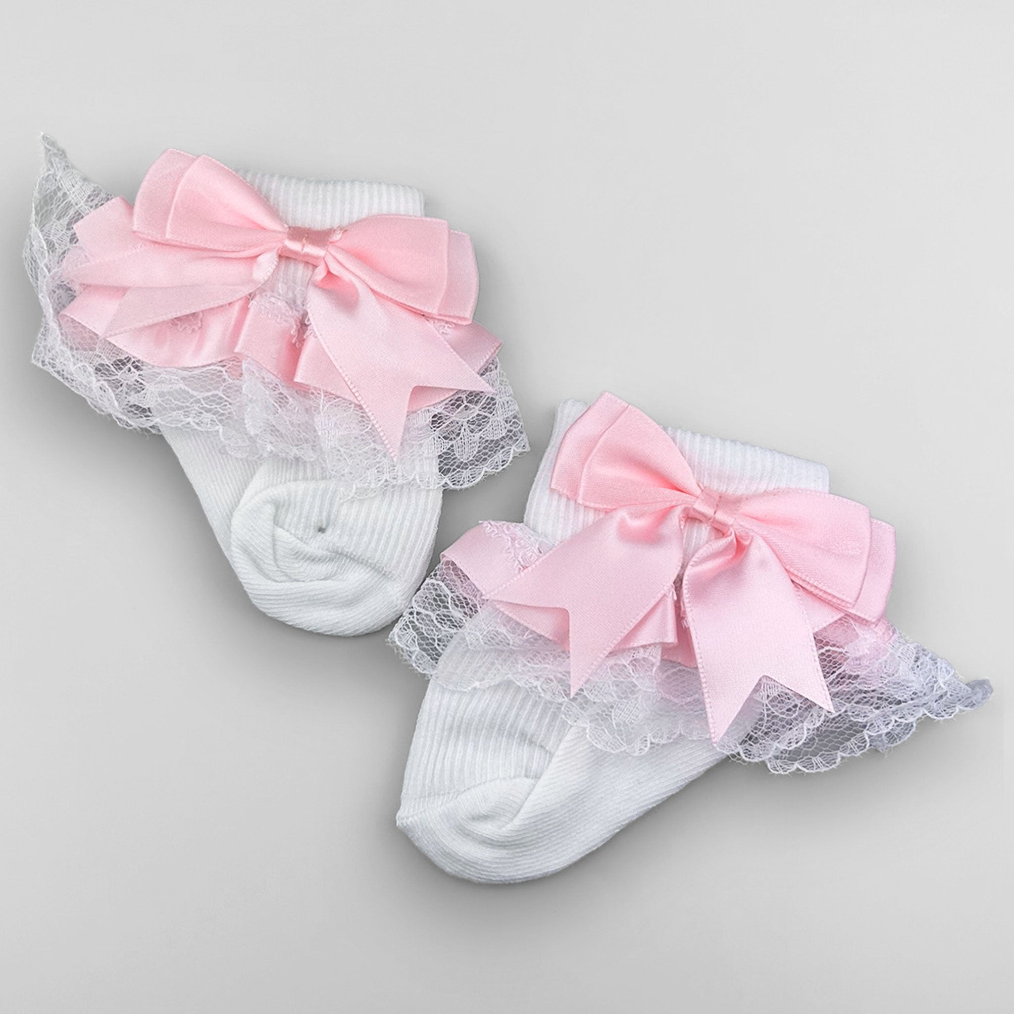 baby girls bow pink socks