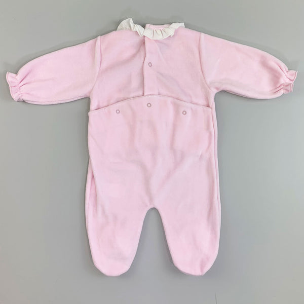 Baby Girls Velour Sleepsuit - Pink - Calamaro 33030