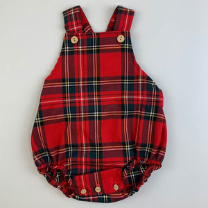 Baby Boys Tartan Romper- Red - Calamaro 32463