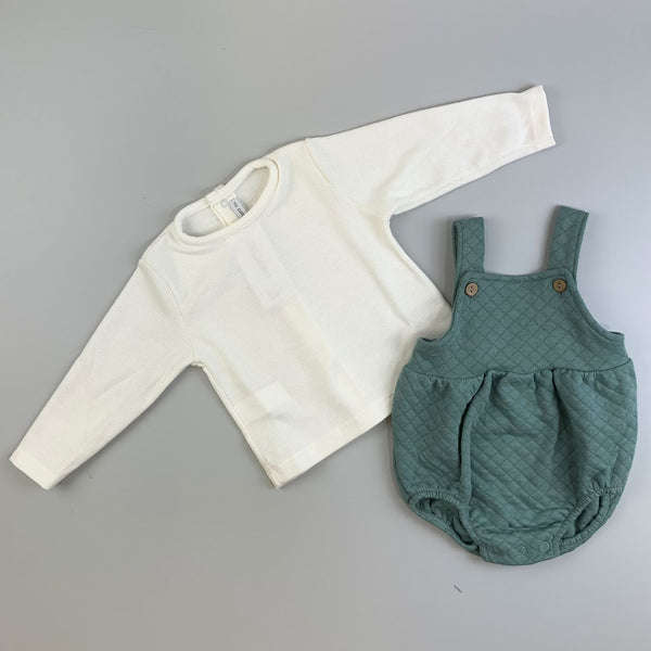 Baby Boys Quilted Outfit - Green - Calamaro 11053