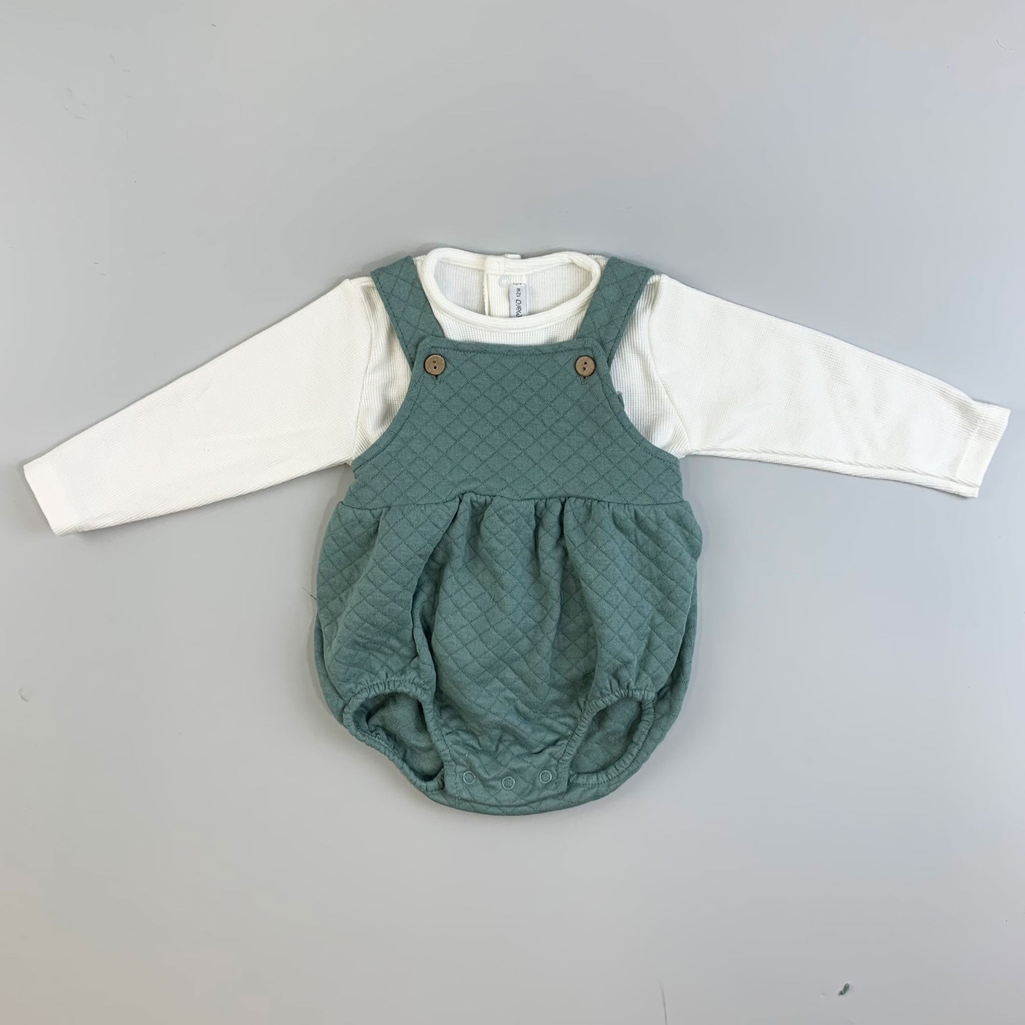 Baby Boys Quilted Outfit - Green - Calamaro 11053