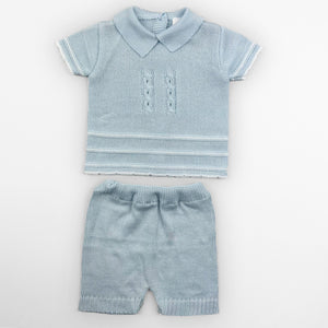 Baby Boys Blue Knitted Two-Piece Outfit – Little Nosh