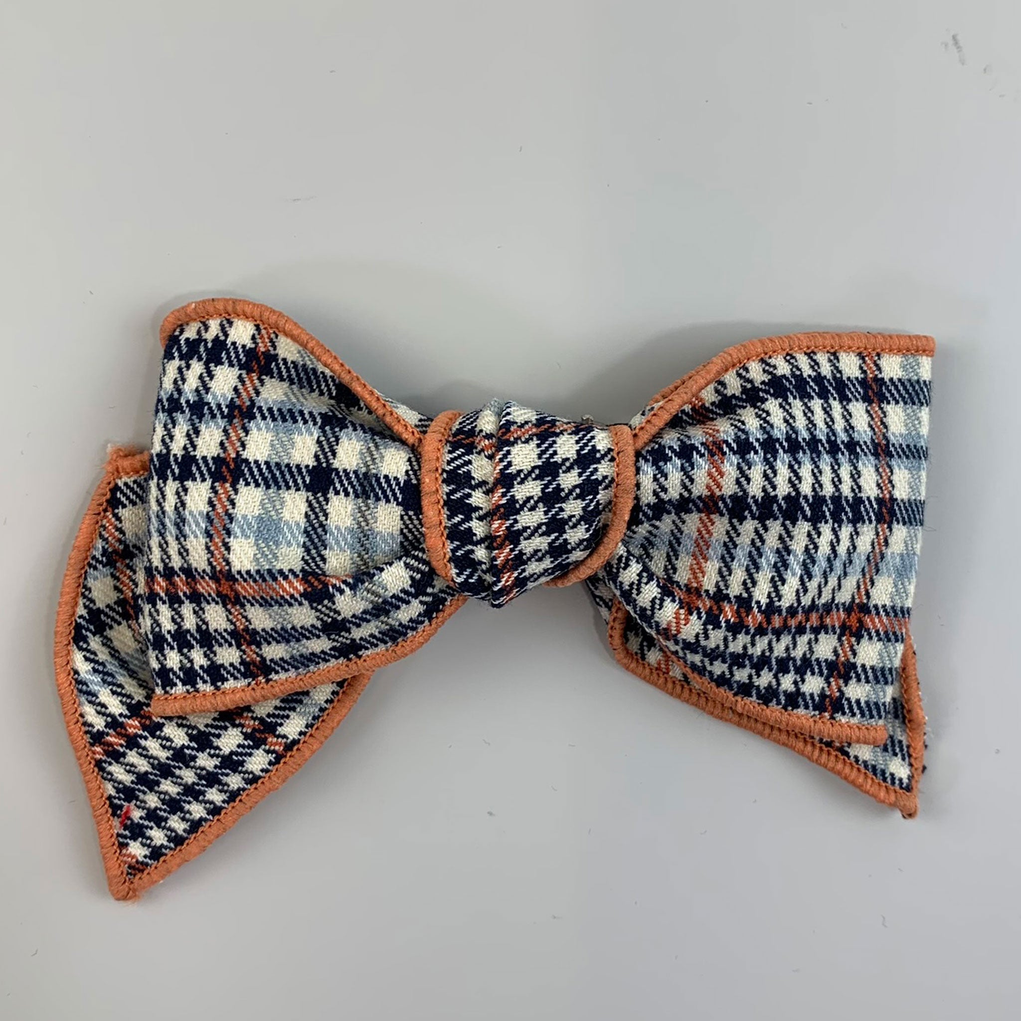 Baby Girls Orange Check Hair Bow - Calamaro  77066