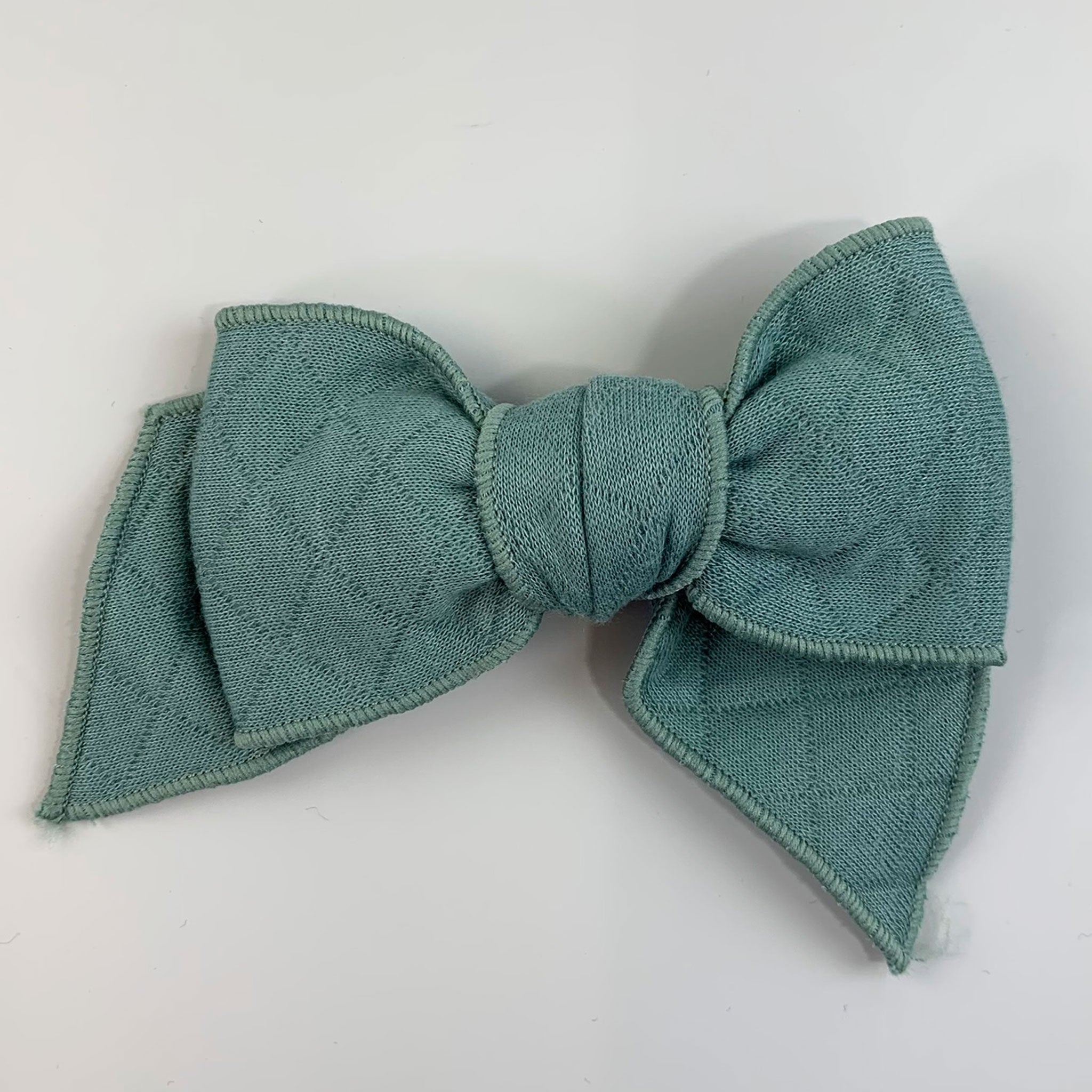 Baby Girls Green Quilted Hair Bow - Calamaro  77079