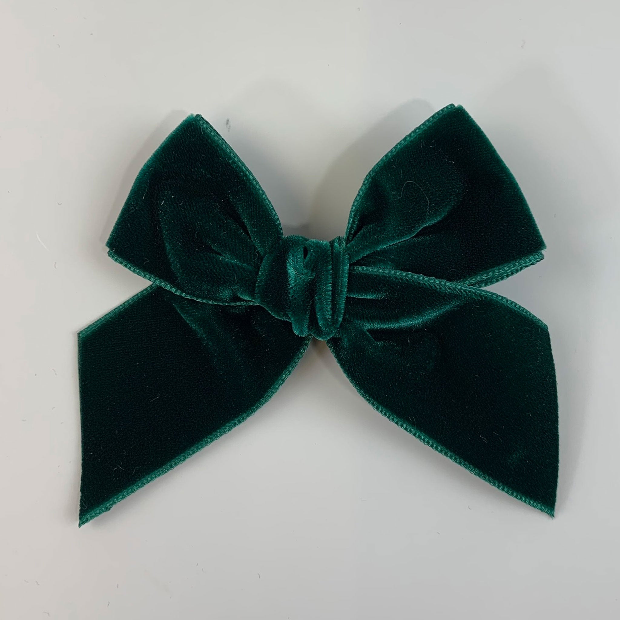 Baby Girls Green Velvet Hair Bow - Calamaro 77028