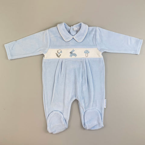 baby boys velour with embroidery