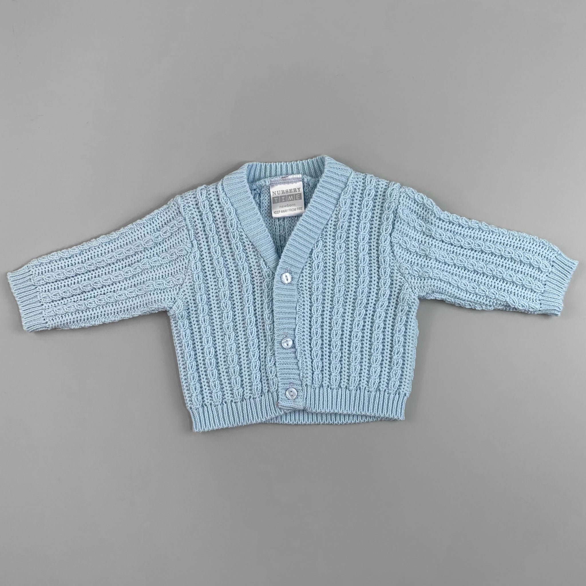 baby boy blue knitted cardigan
