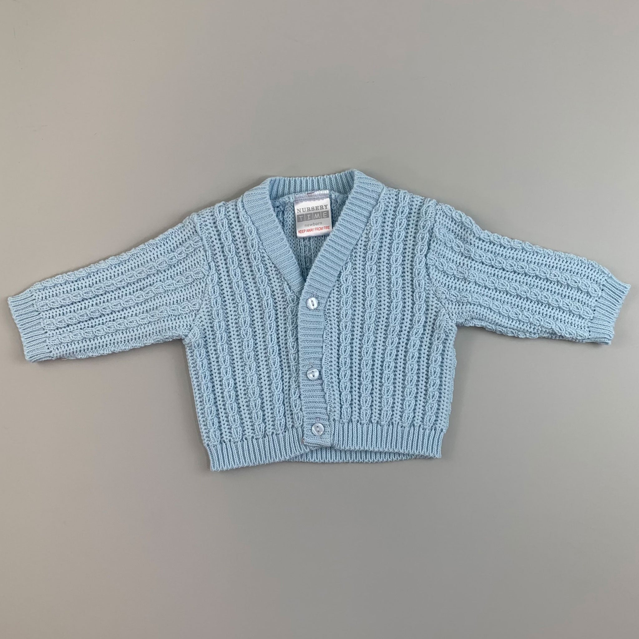 baby boy blue knitted cardigan