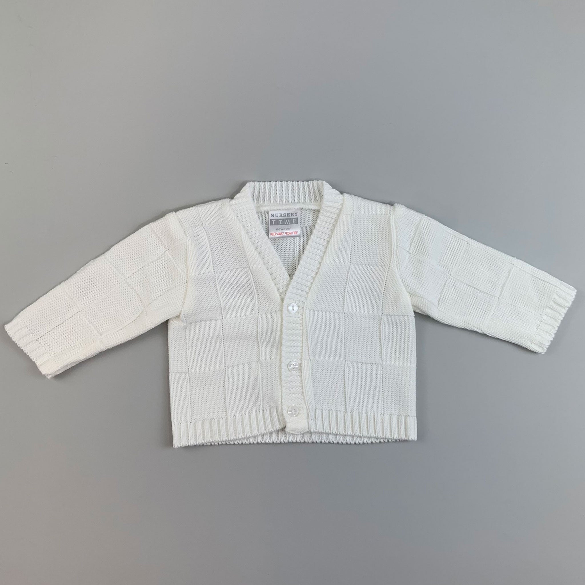 baby boys white cardigan