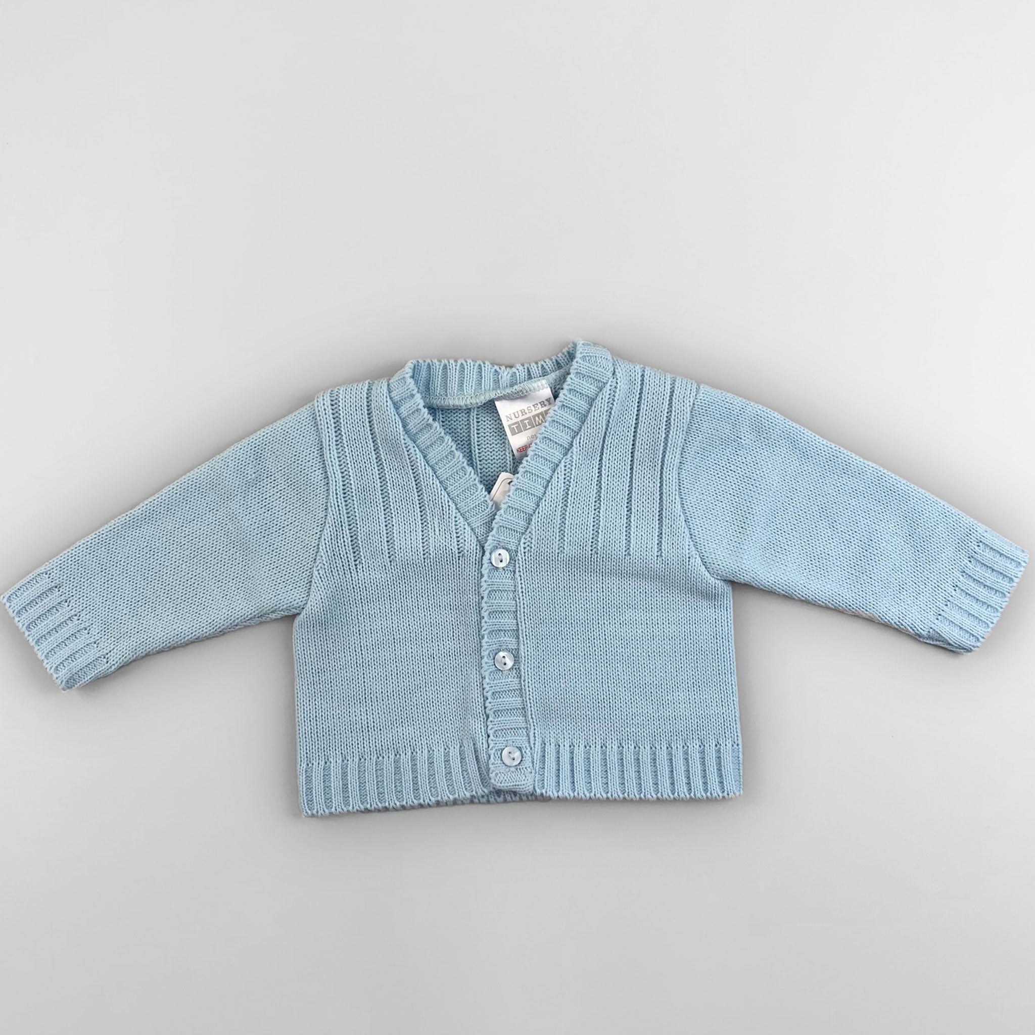 baby boy blue knitted cardigan