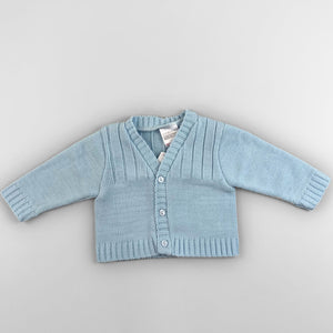 baby boy blue knitted cardigan