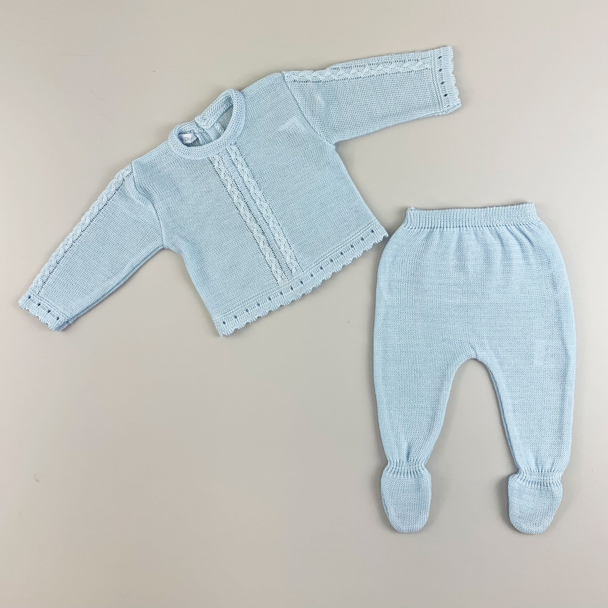 baby boys 2 piece knitted set