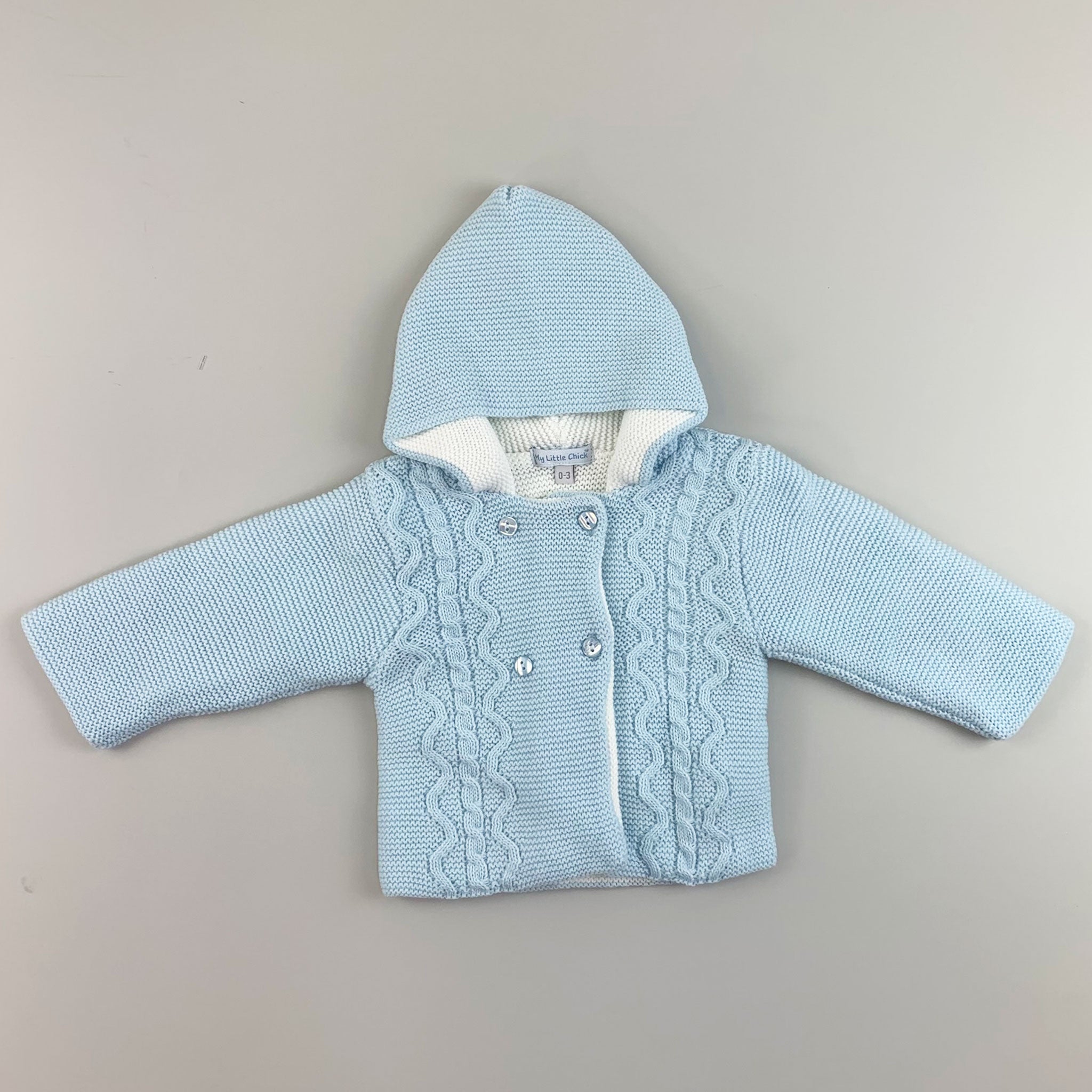 baby boy blue warm knitted jacket