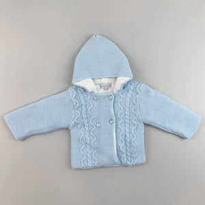 baby boy blue warm knitted jacket