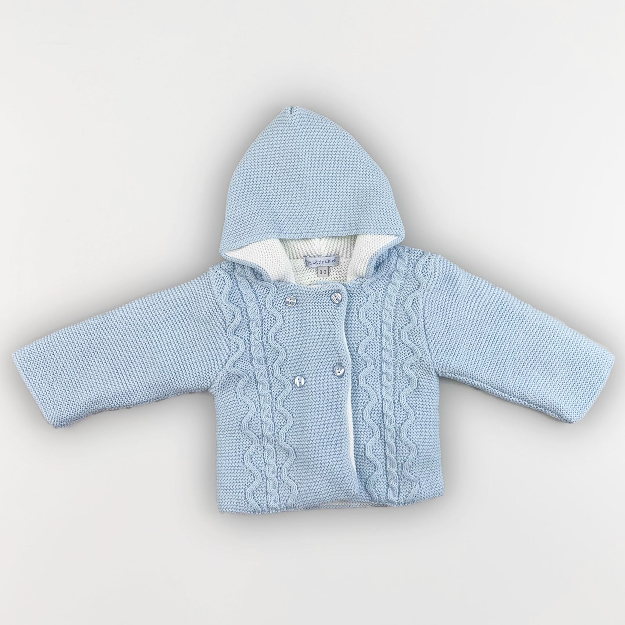 baby boy blue warm knitted jacket