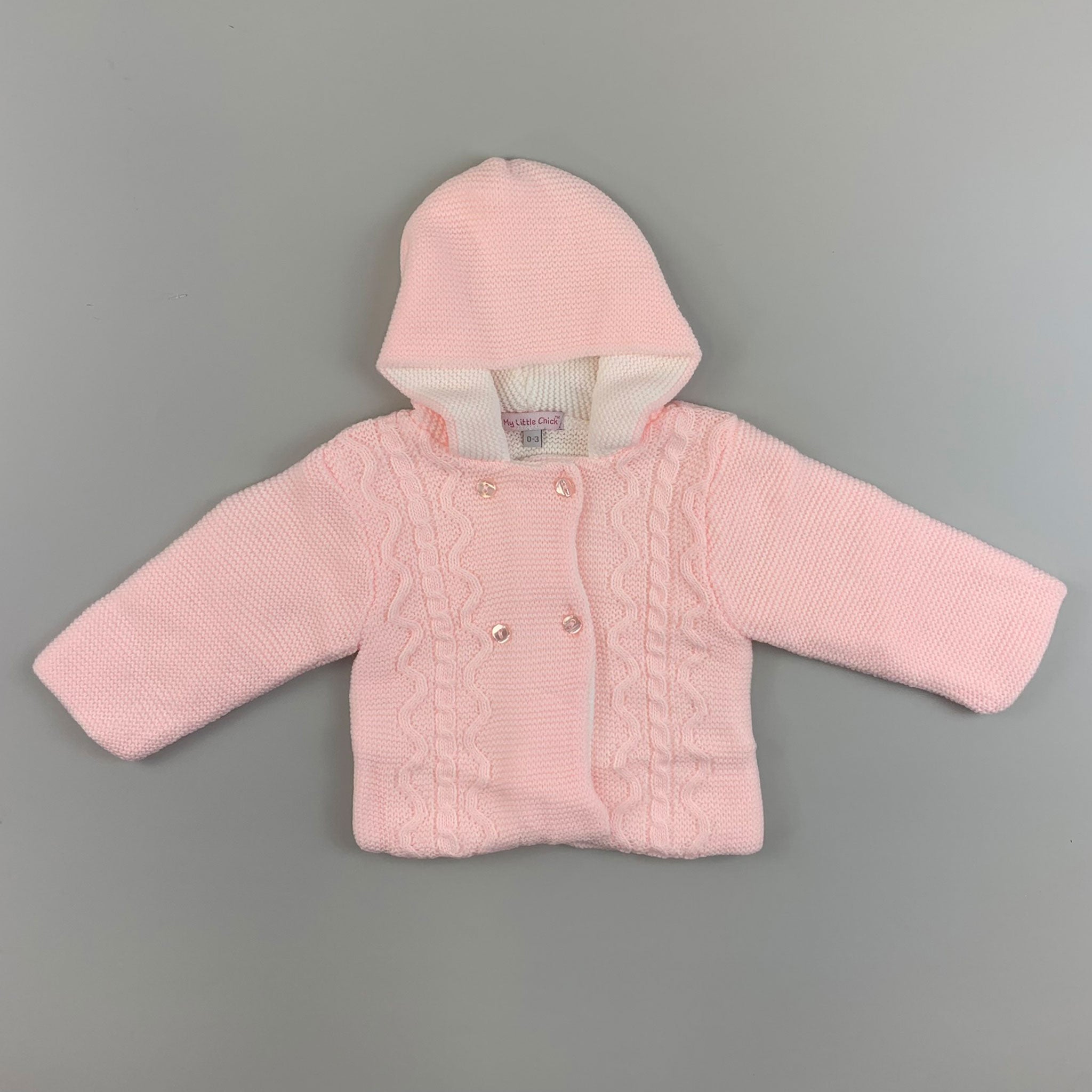 baby girl knitted pink jacket