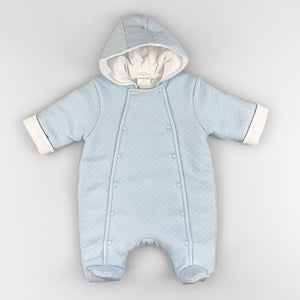 baby boys blue snowsuit