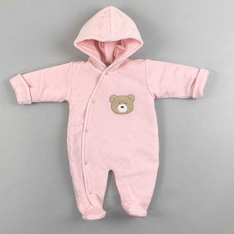 baby girls pink bear baby pex winter suit