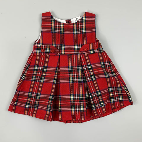 baby girl red tartan dress christmas outfit