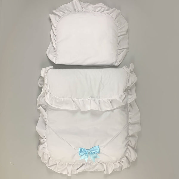 White Blue Pramset for Baby Boys Quality and Comfort Lullaby Lane Baby Shop