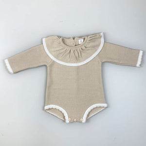 baby grl beige knitted romper