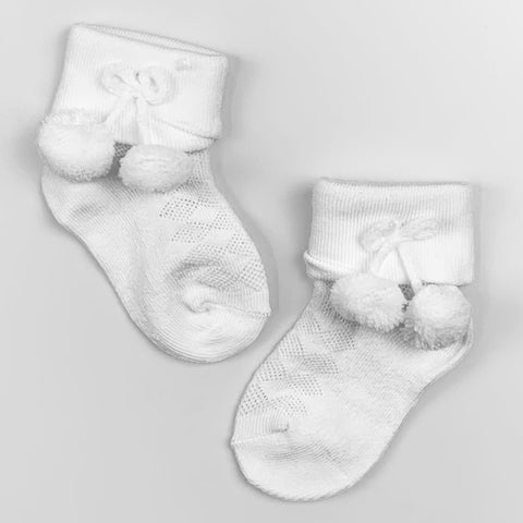 baby unisex white socks