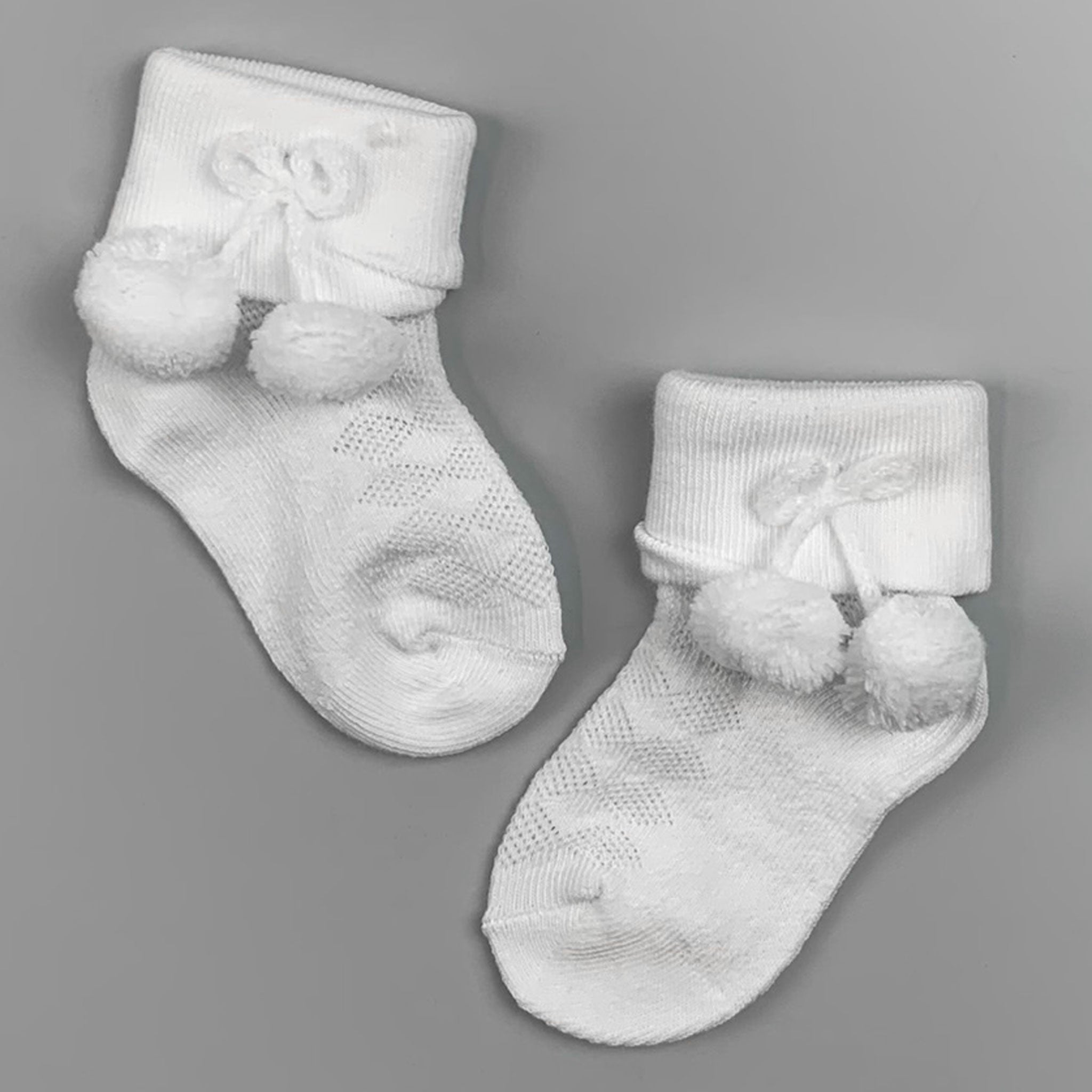 baby unisex white socks