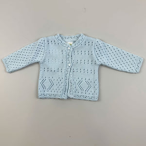 Premature Baby Cardigan - Blue