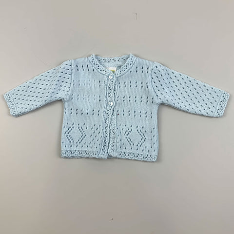 Premature Baby Cardigan - Blue