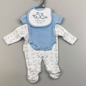 Premature Boys Sleepsuit 4 Piece Set