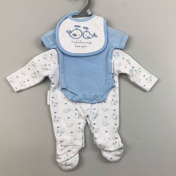 Premature Boys Sleepsuit 4 Piece Set