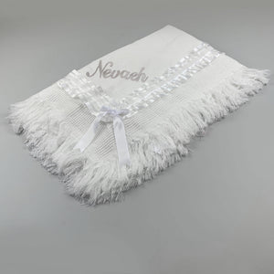 unisex white personalsied shawl