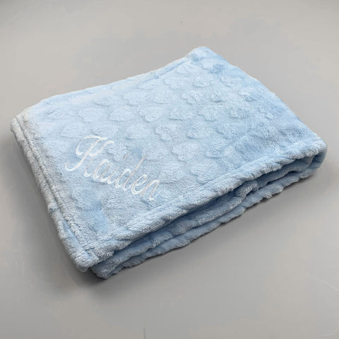 personalised ay boy blue blanket