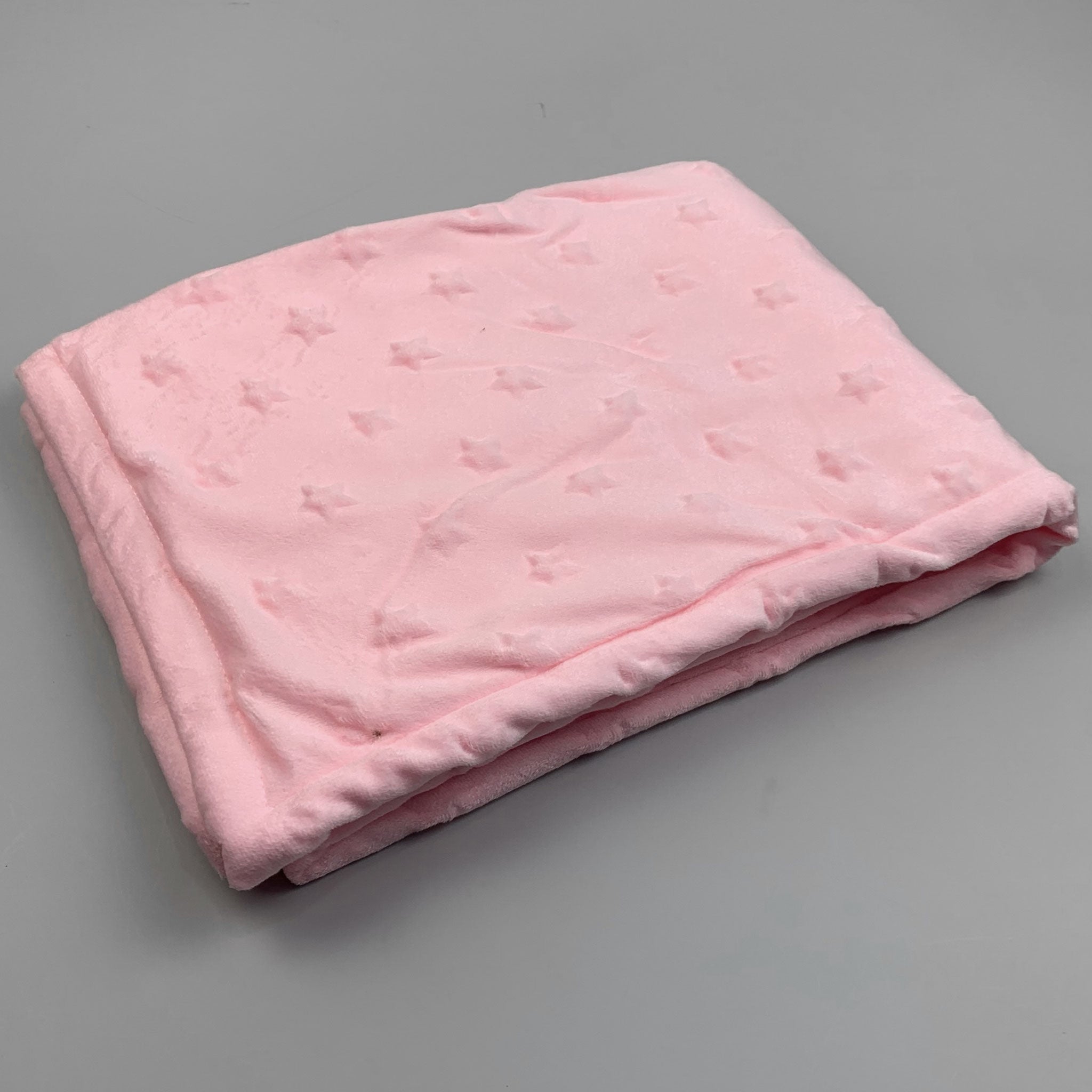 baby girls pink embossed star blanket