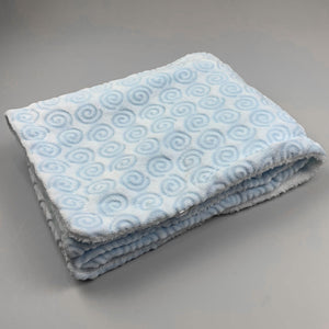 blue spiral baby boys blanket