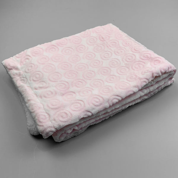 pink spiral baby girls blanket