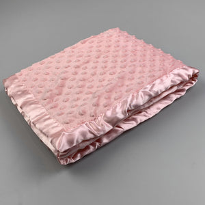 baby girls pink satin bubble blanket