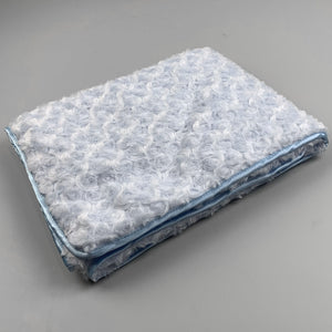 blue baby rose bud blanket blue