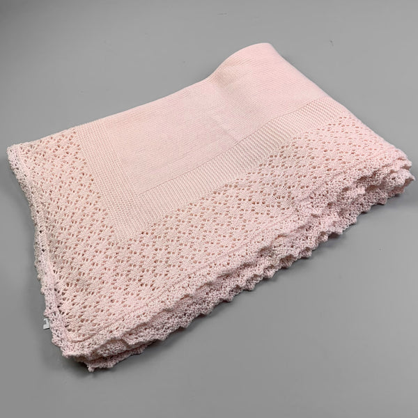 baby girl knitted pink shawl