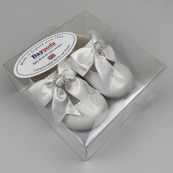 baby girls white patent baypods shoes